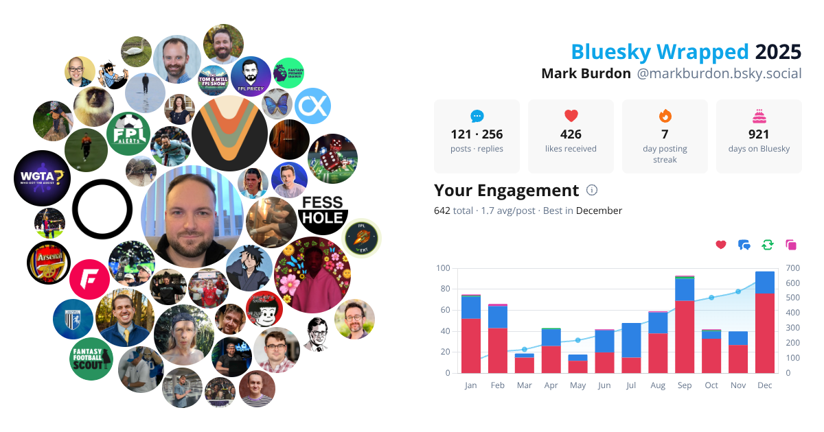 Your Bluesky Wrapped 2025 preview