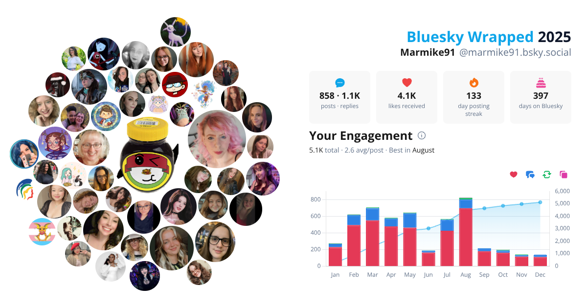 Your Bluesky Wrapped 2025 preview
