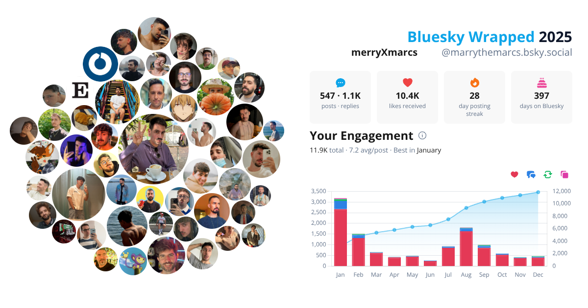 Your Bluesky Wrapped 2025 preview