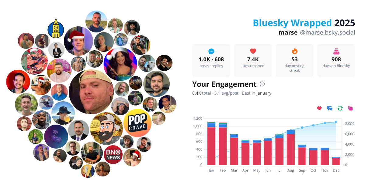 Your Bluesky Wrapped 2025 preview
