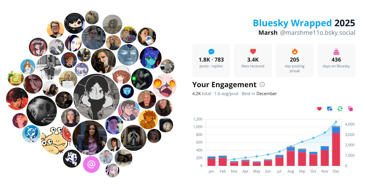 Your Bluesky Wrapped 2025 preview
