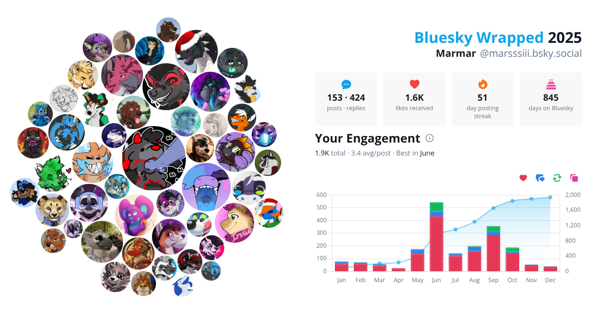 Your Bluesky Wrapped 2025 preview