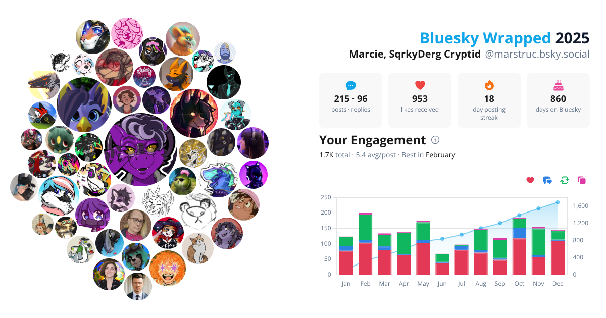 Your Bluesky Wrapped 2025 preview