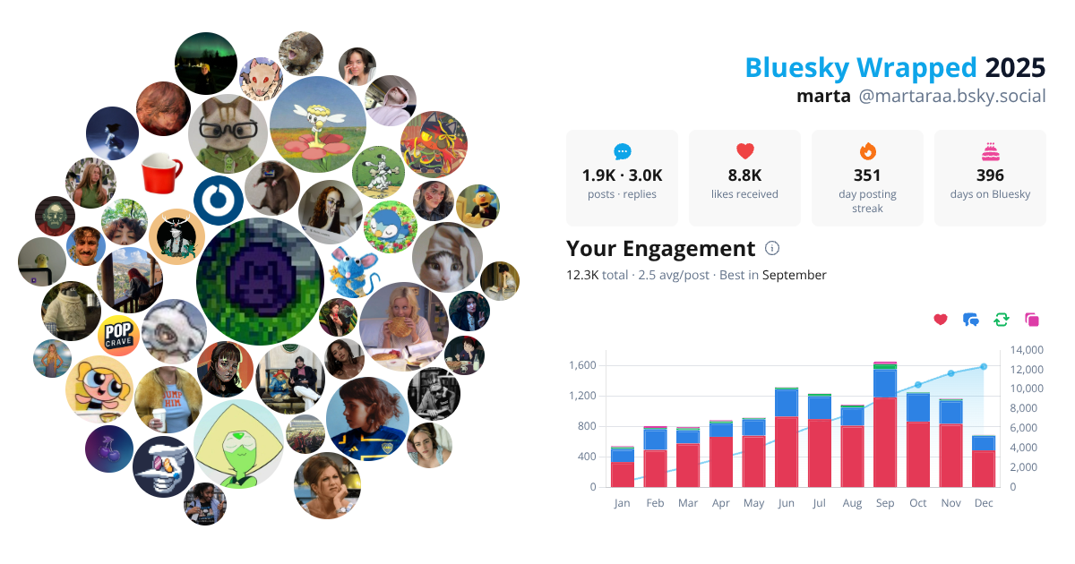 Your Bluesky Wrapped 2025 preview