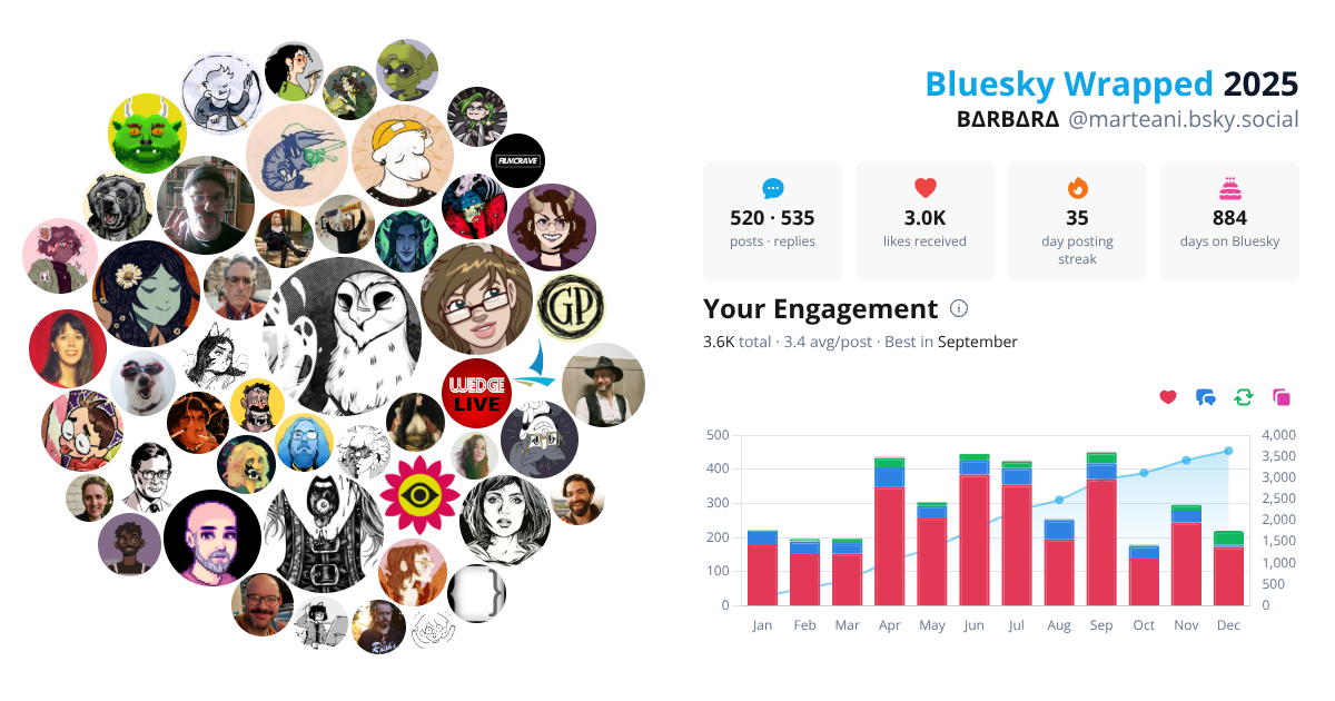 Your Bluesky Wrapped 2025 preview