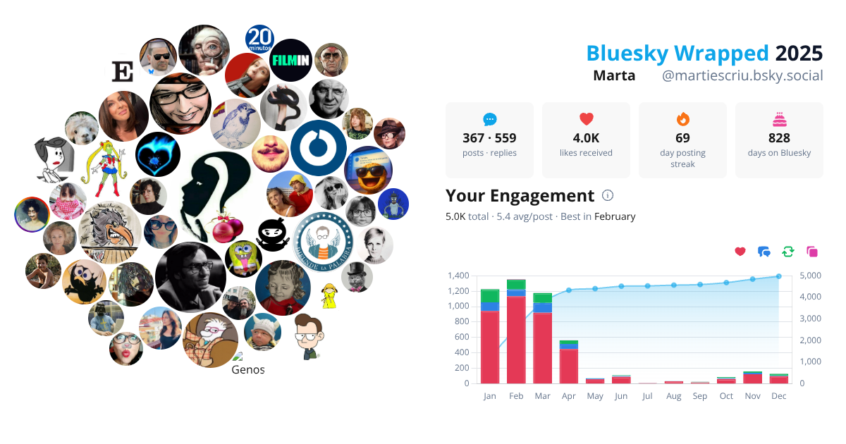 Your Bluesky Wrapped 2025 preview