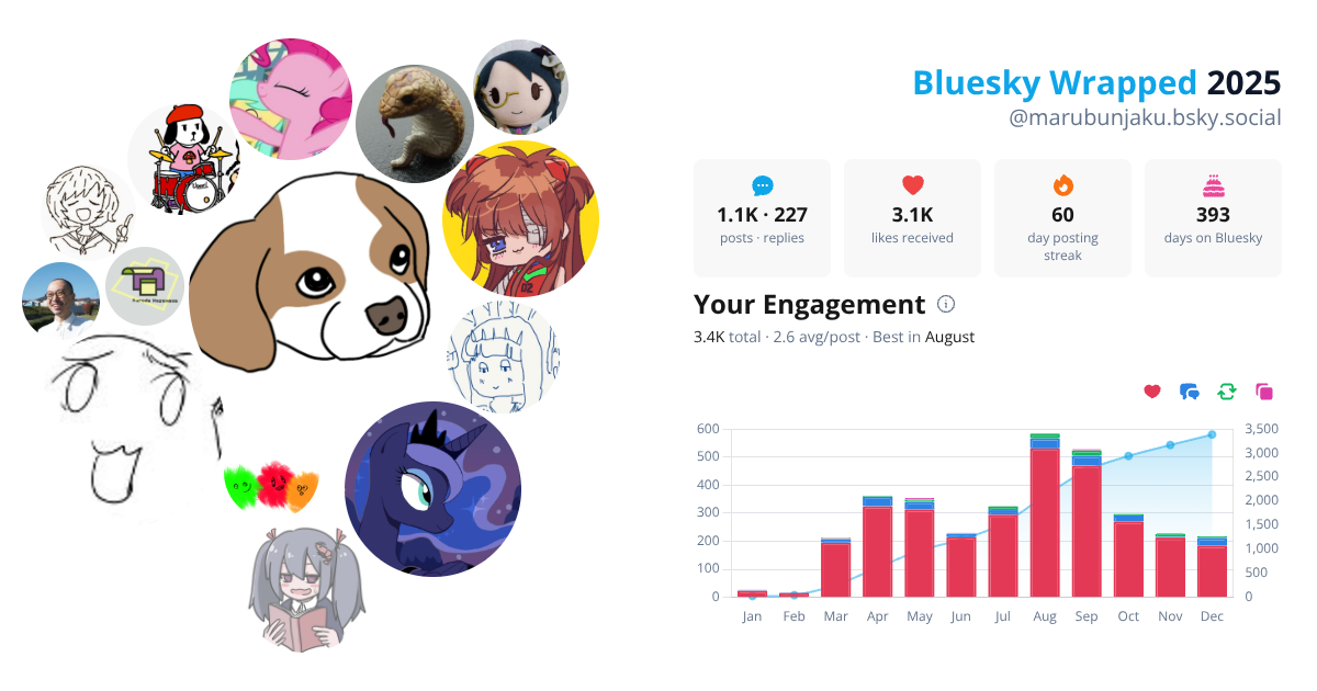 Your Bluesky Wrapped 2025 preview