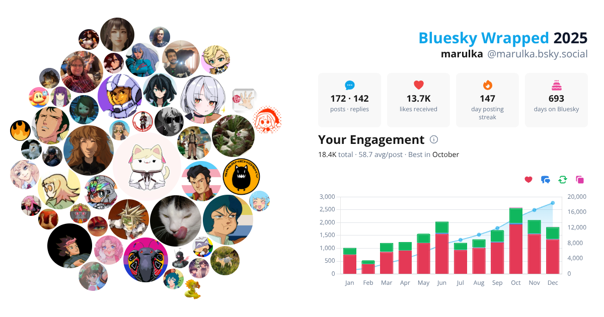 Your Bluesky Wrapped 2025 preview