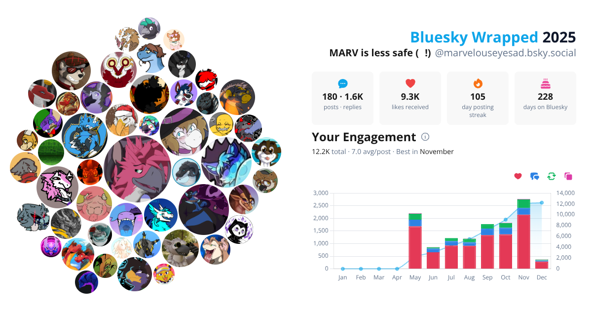 Your Bluesky Wrapped 2025 preview