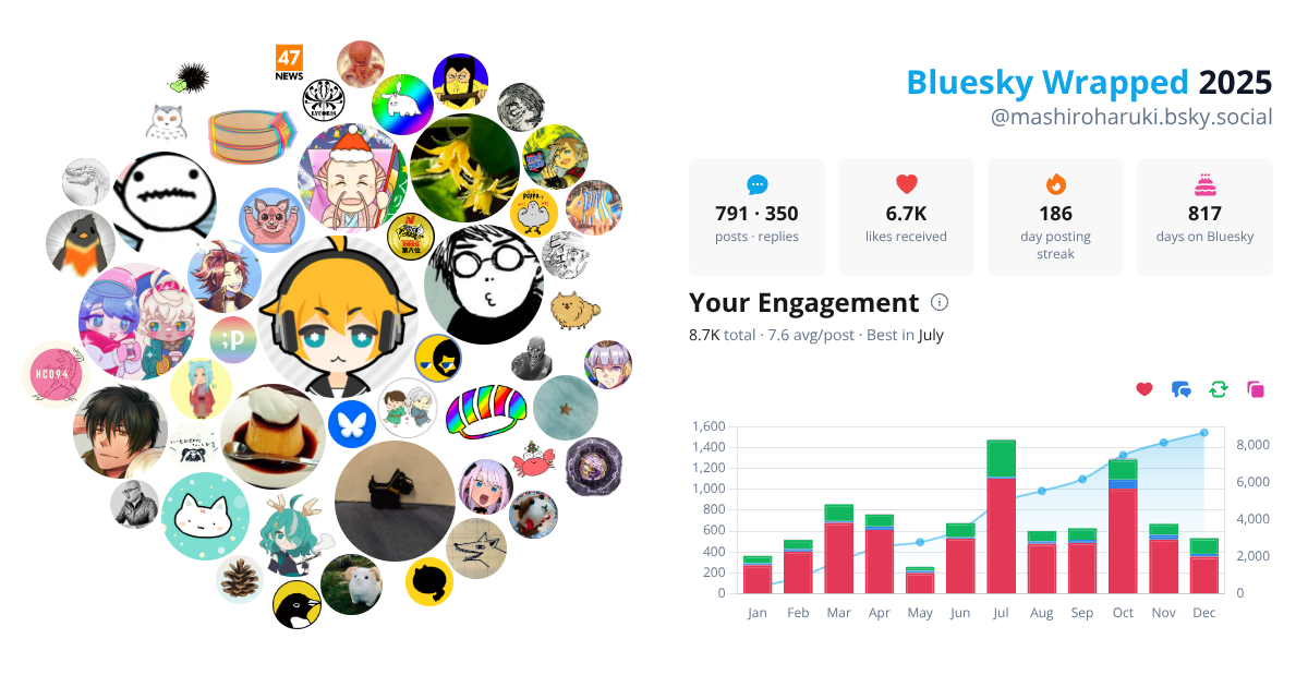 Your Bluesky Wrapped 2025 preview