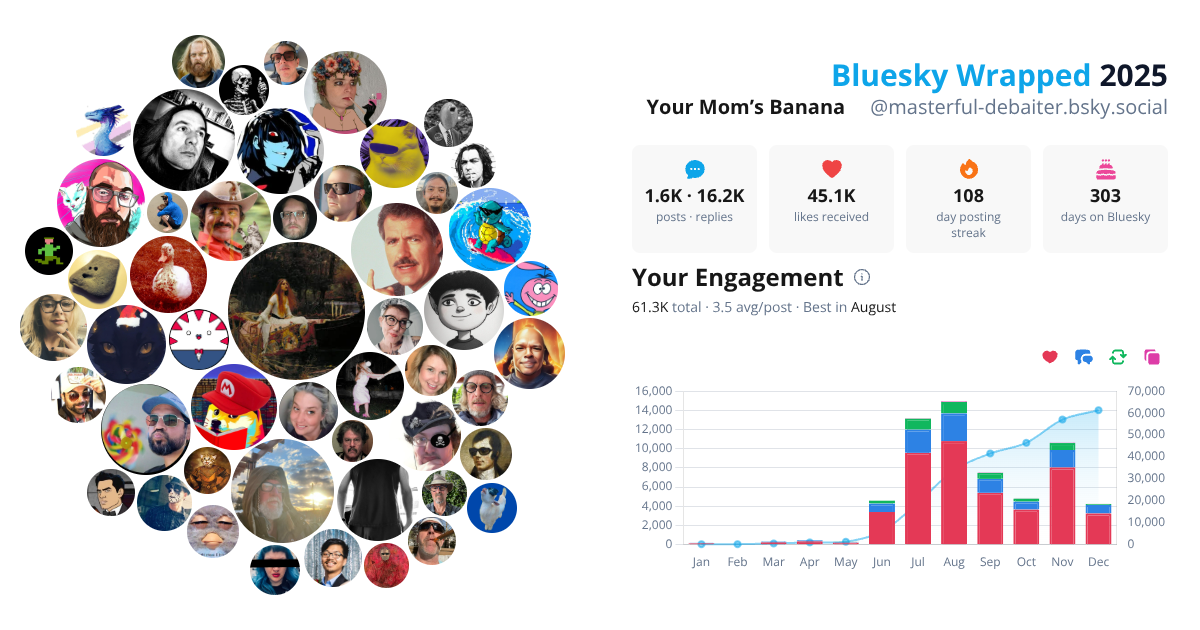 Your Bluesky Wrapped 2025 preview