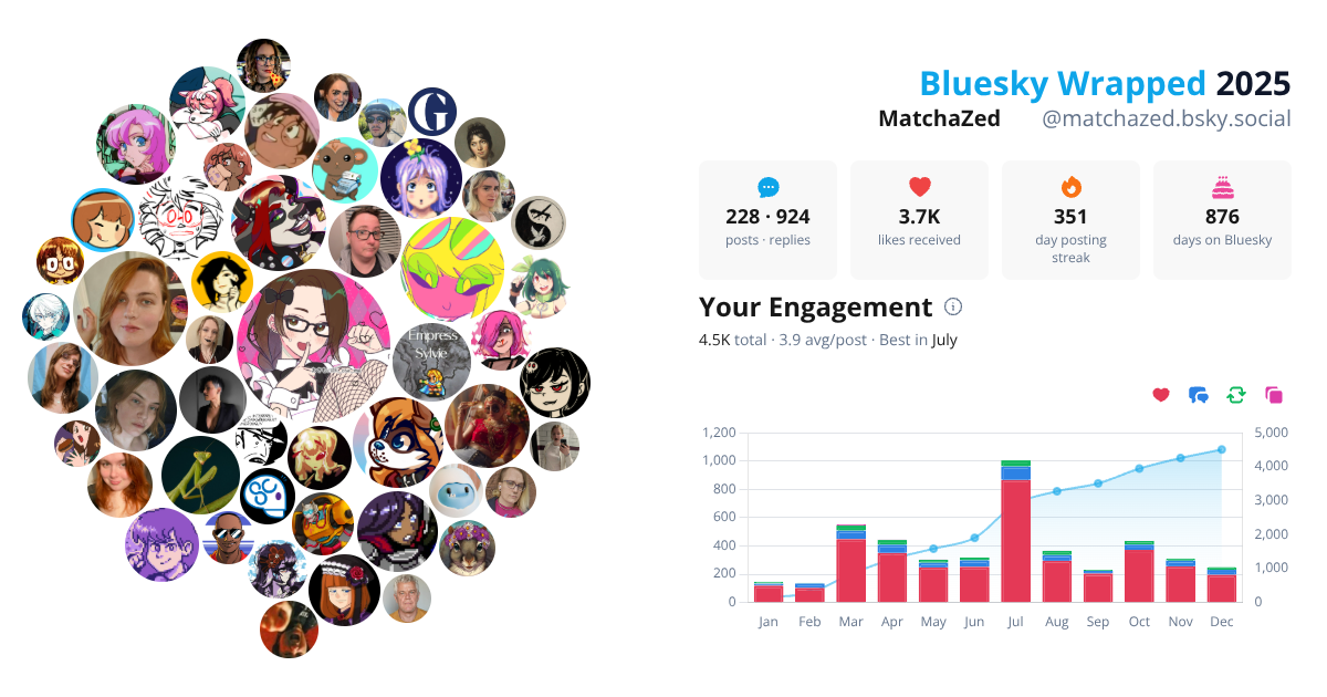 Your Bluesky Wrapped 2025 preview