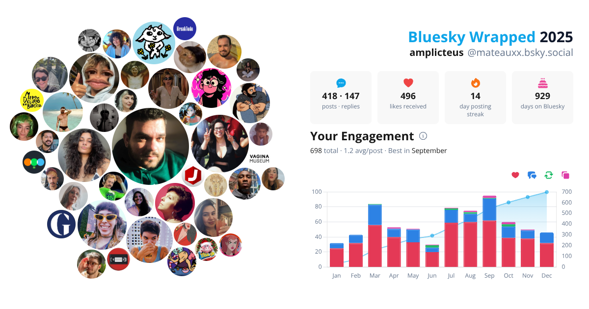 Your Bluesky Wrapped 2025 preview