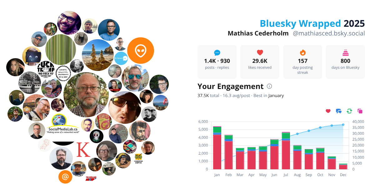 Your Bluesky Wrapped 2025 preview