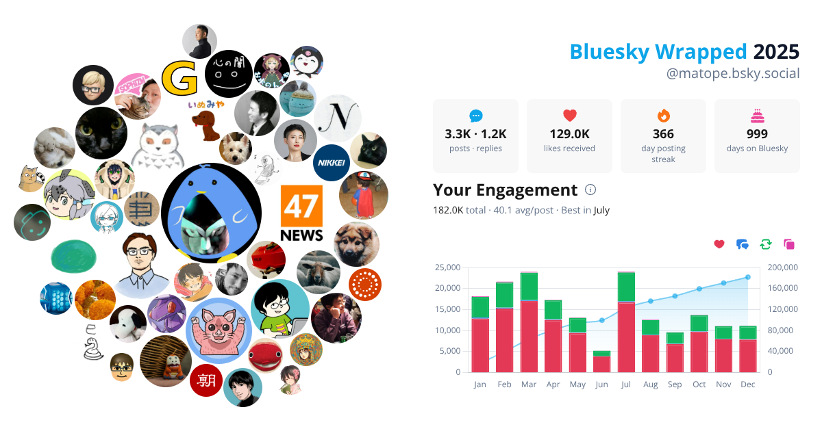 Your Bluesky Wrapped 2025 preview