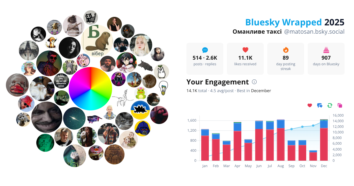 Your Bluesky Wrapped 2025 preview