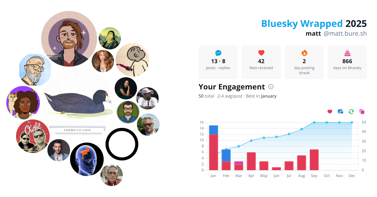 Your Bluesky Wrapped 2025 preview