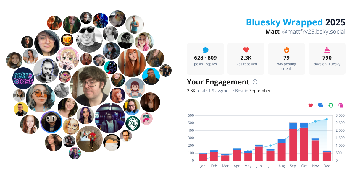 Your Bluesky Wrapped 2025 preview