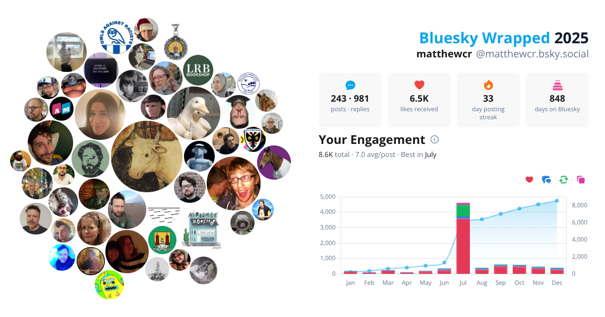 Your Bluesky Wrapped 2025 preview