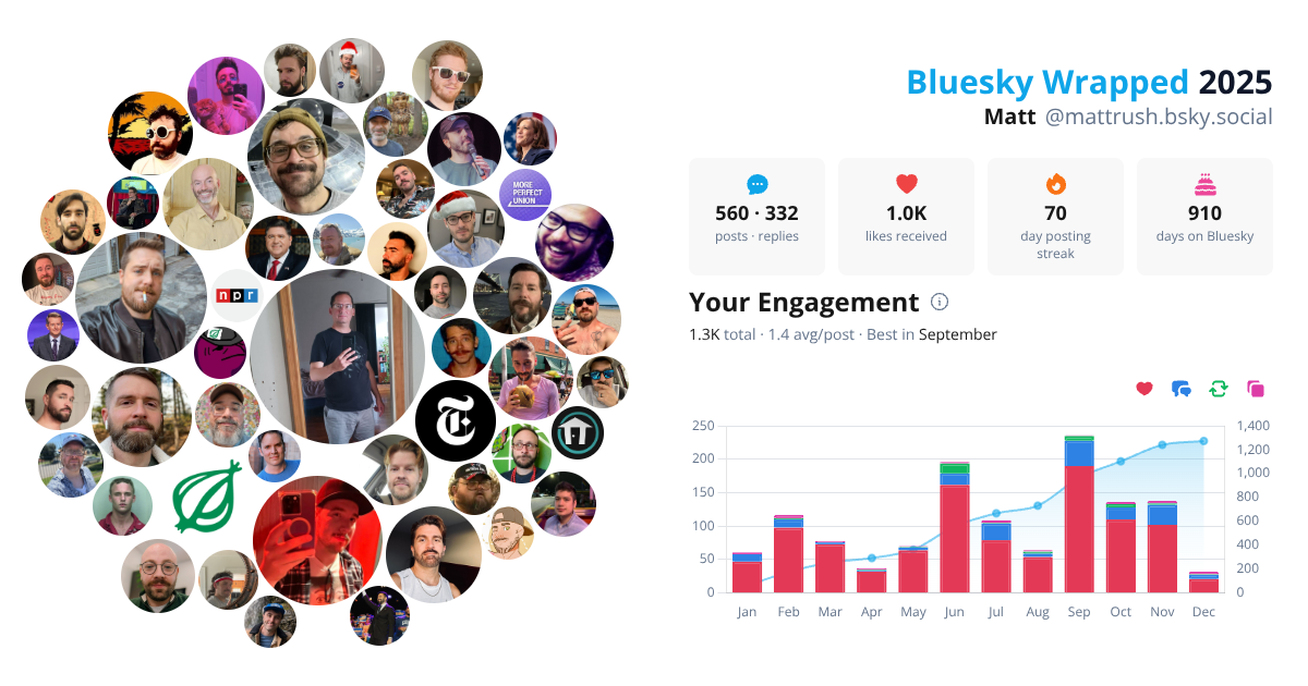 Your Bluesky Wrapped 2025 preview