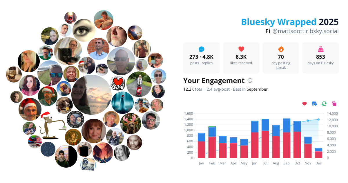 Your Bluesky Wrapped 2025 preview
