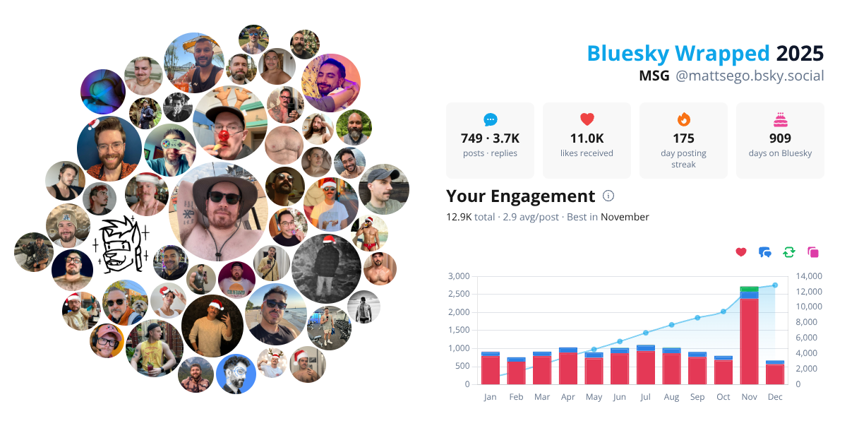 Your Bluesky Wrapped 2025 preview