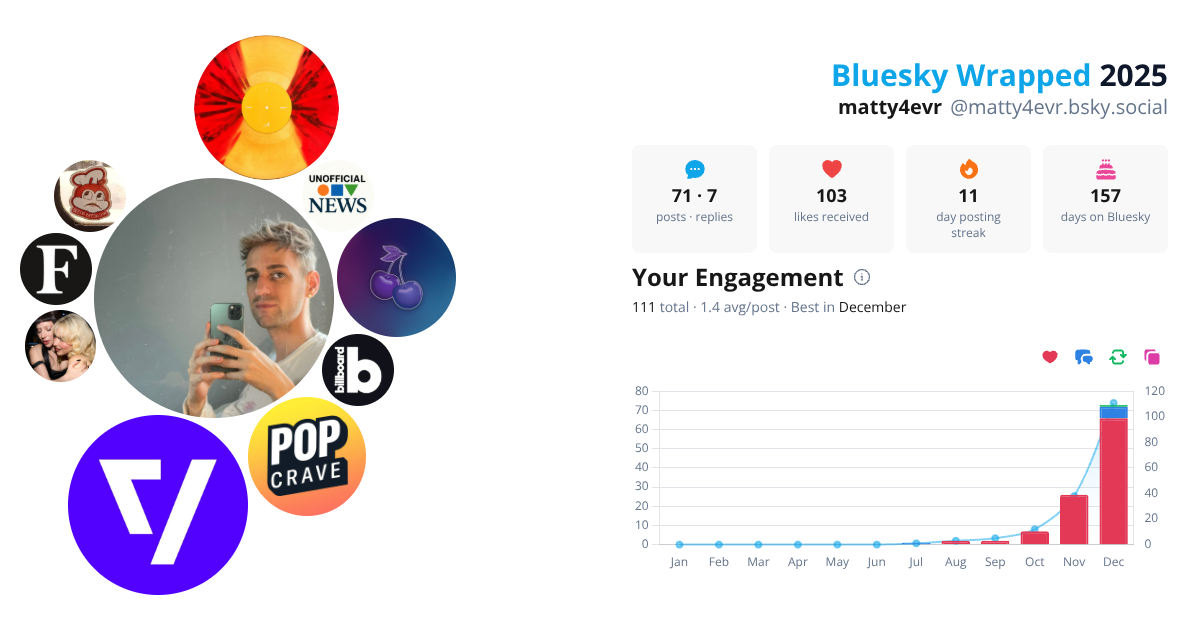 Your Bluesky Wrapped 2025 preview