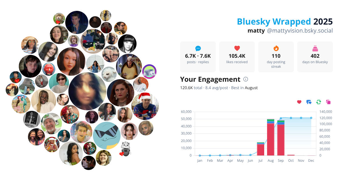 Your Bluesky Wrapped 2025 preview