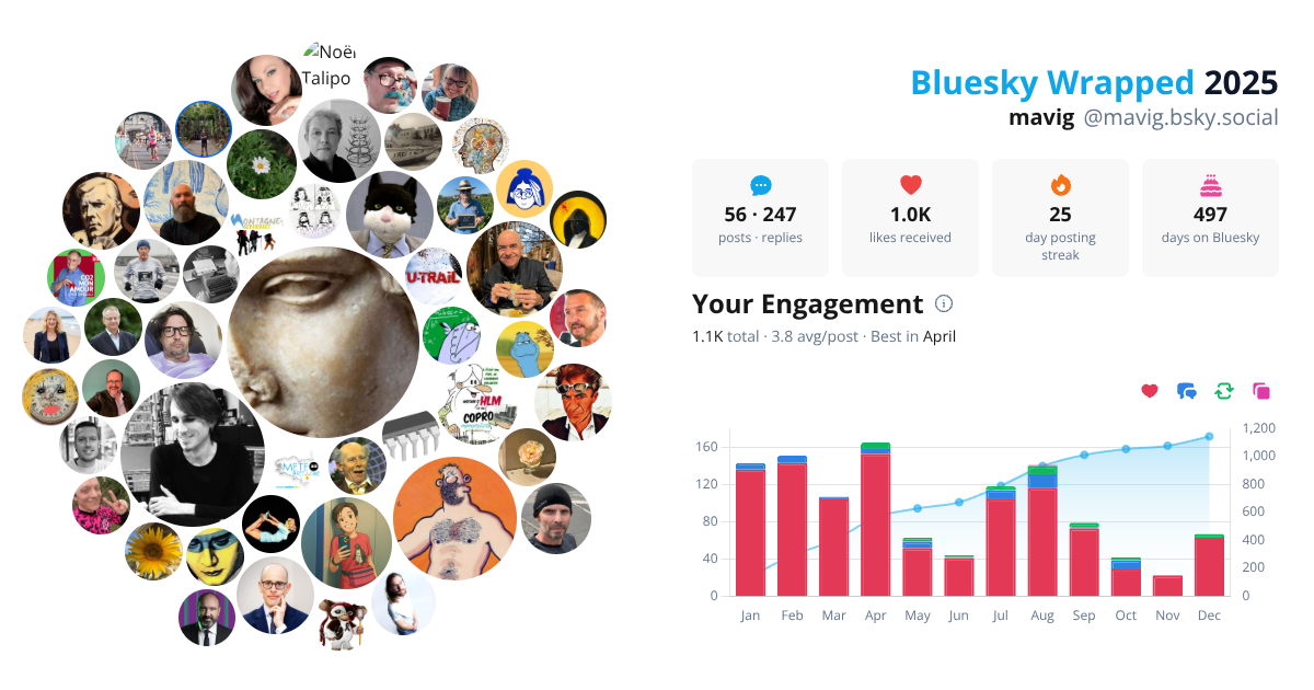 Your Bluesky Wrapped 2025 preview