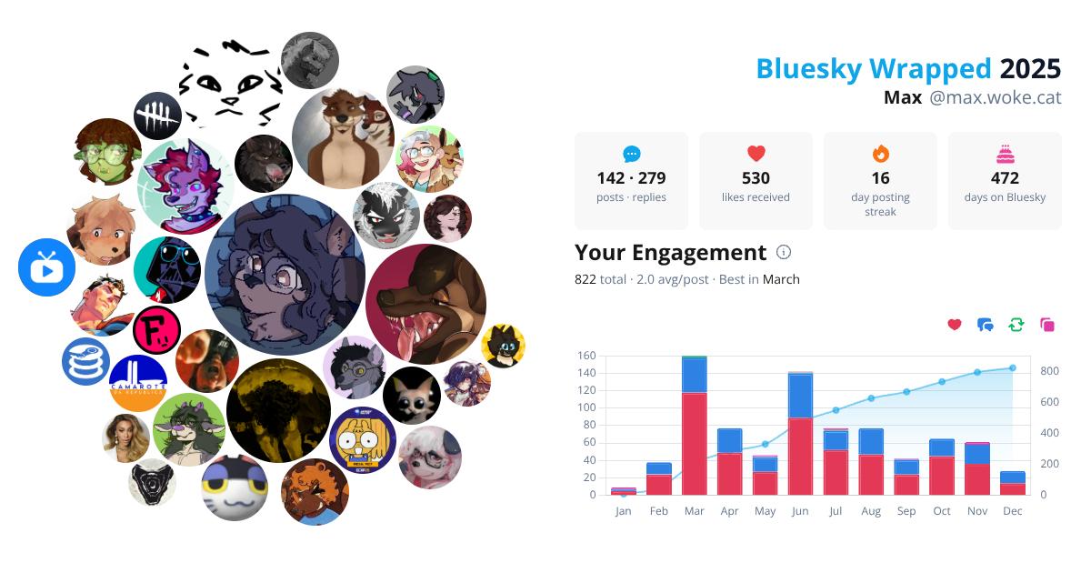 Your Bluesky Wrapped 2025 preview