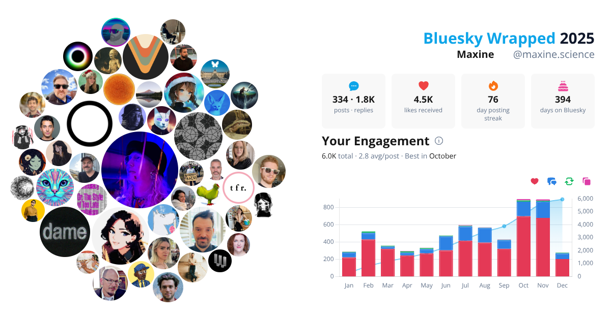 Your Bluesky Wrapped 2025 preview