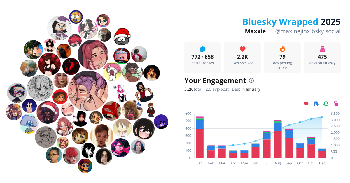 Your Bluesky Wrapped 2025 preview