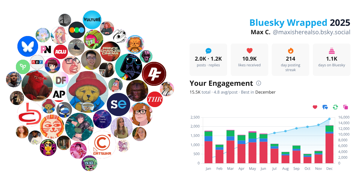Your Bluesky Wrapped 2025 preview