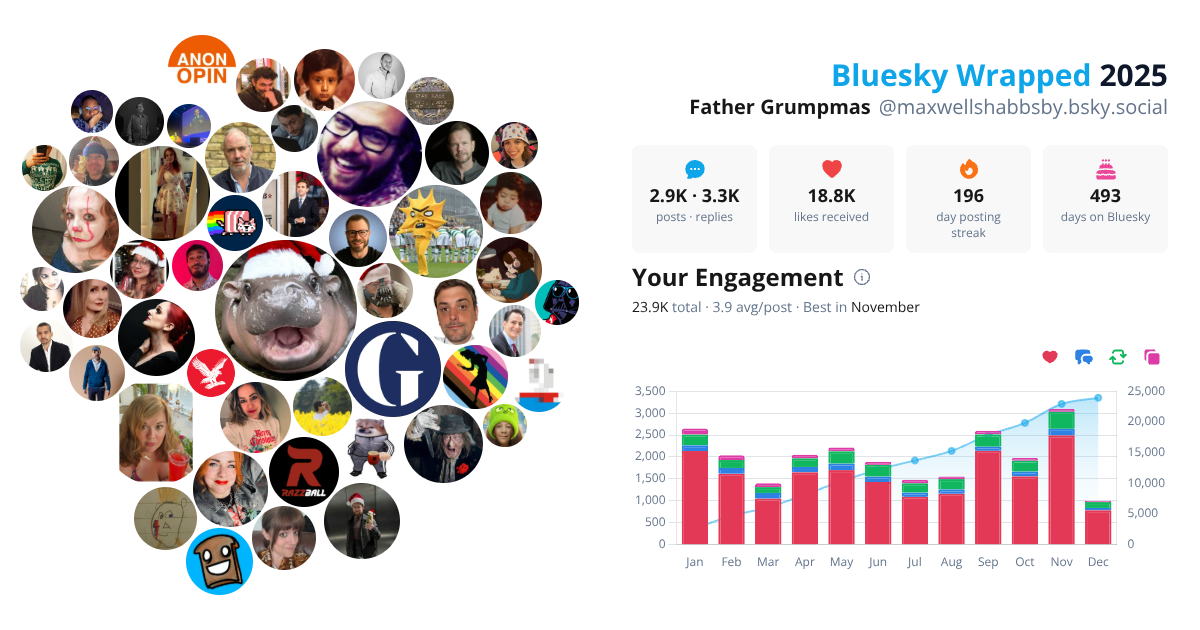 Your Bluesky Wrapped 2025 preview