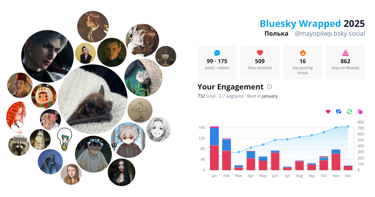 Your Bluesky Wrapped 2025 preview