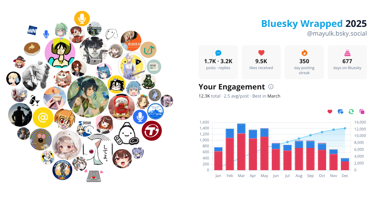 Your Bluesky Wrapped 2025 preview