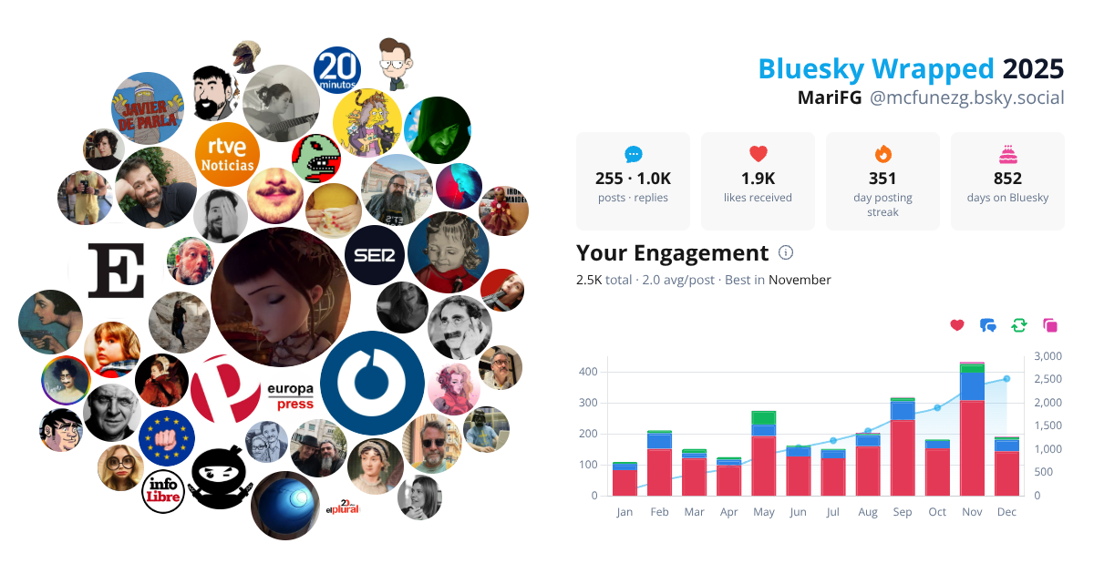 Your Bluesky Wrapped 2025 preview