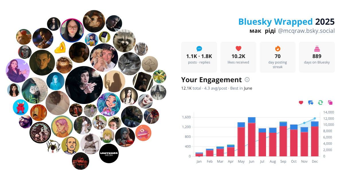 Your Bluesky Wrapped 2025 preview