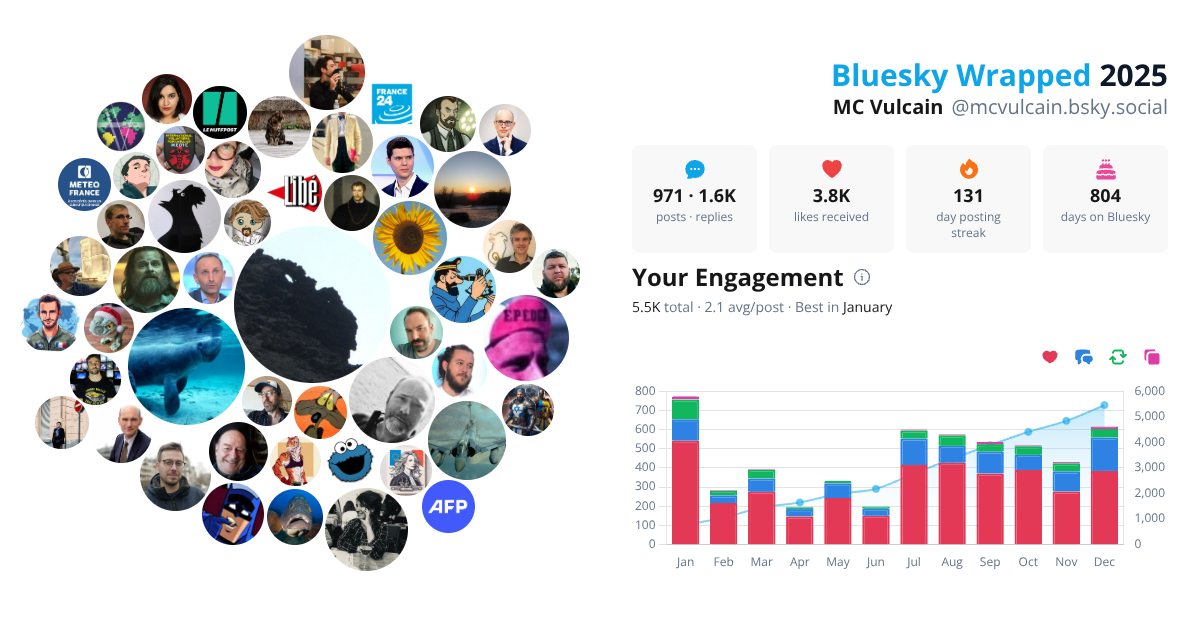 Your Bluesky Wrapped 2025 preview