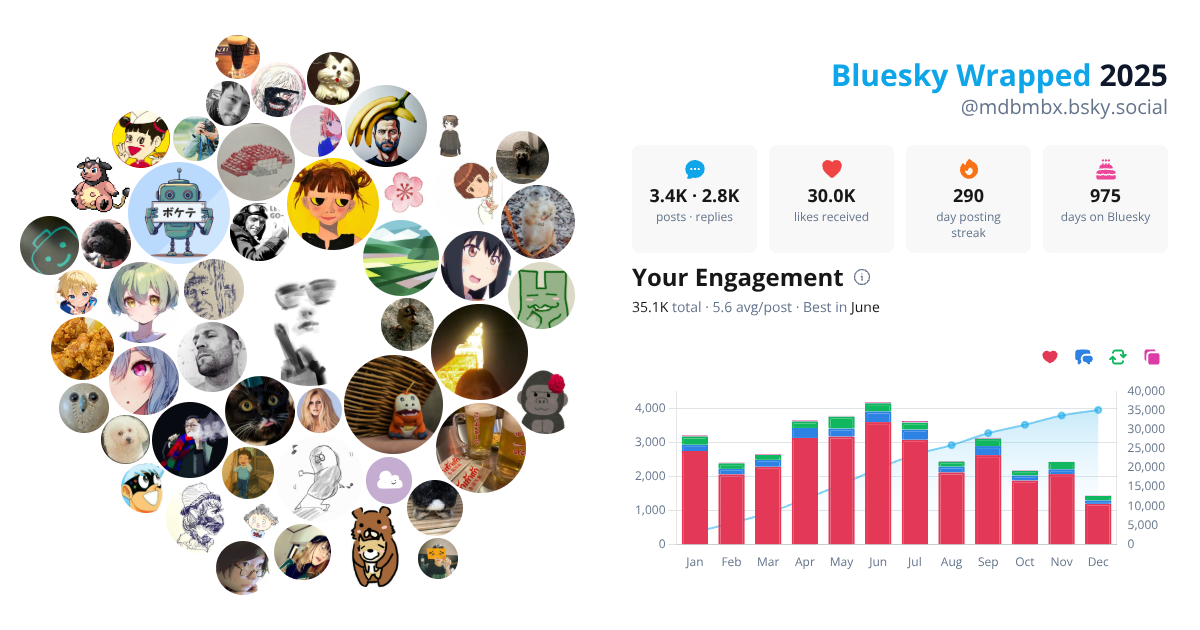 Your Bluesky Wrapped 2025 preview