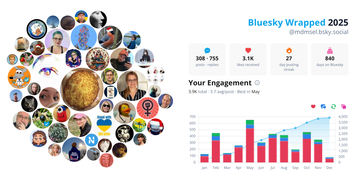 Your Bluesky Wrapped 2025 preview