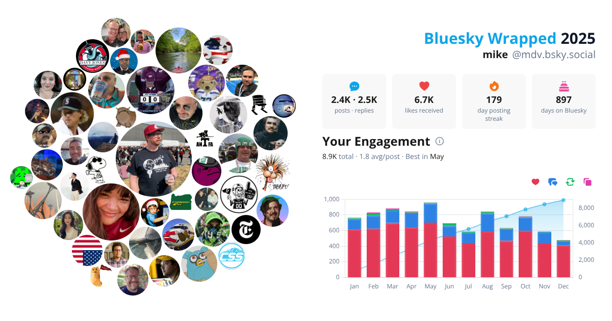 Your Bluesky Wrapped 2025 preview