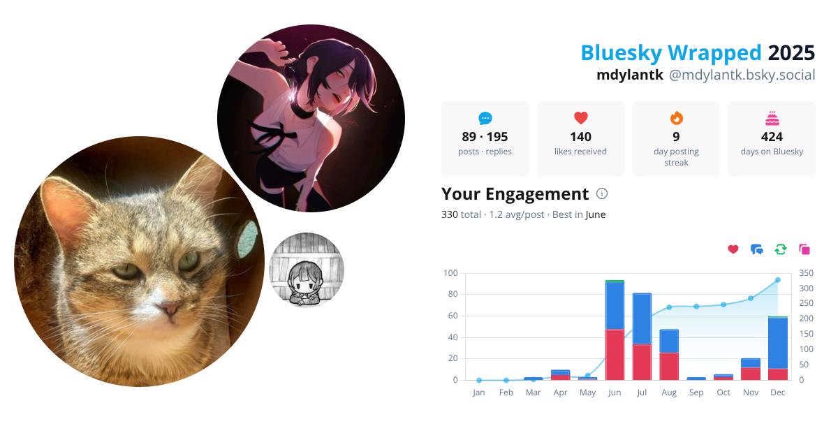 Your Bluesky Wrapped 2025 preview