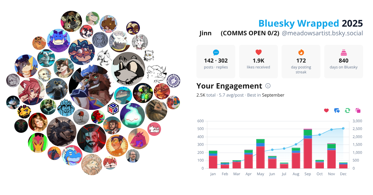 Your Bluesky Wrapped 2025 preview