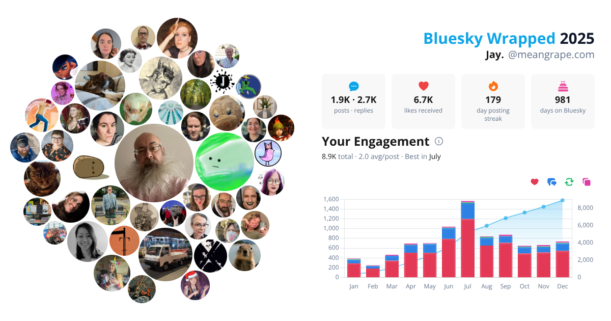 Your Bluesky Wrapped 2025 preview