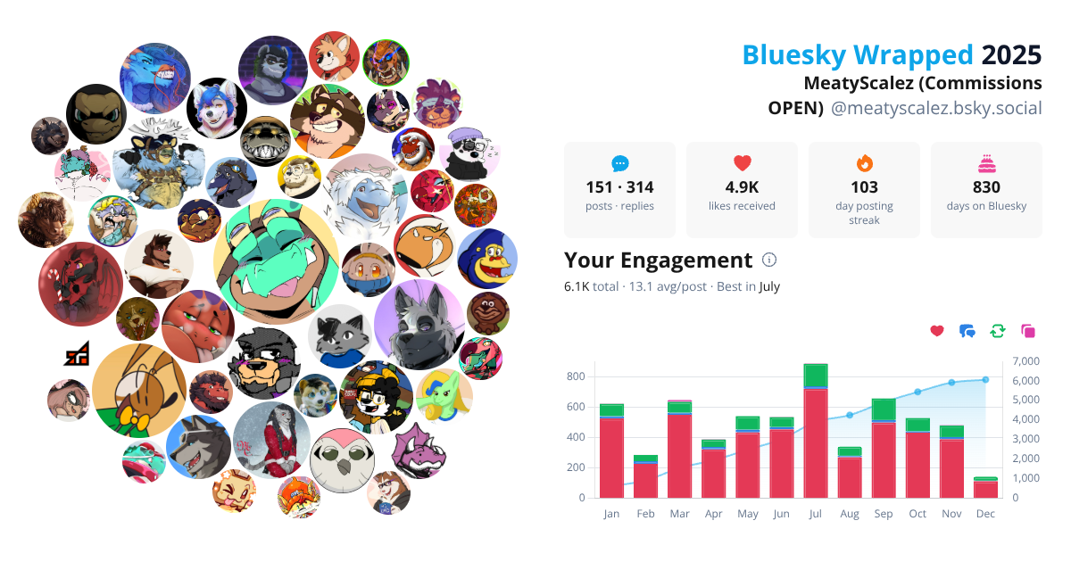 Your Bluesky Wrapped 2025 preview