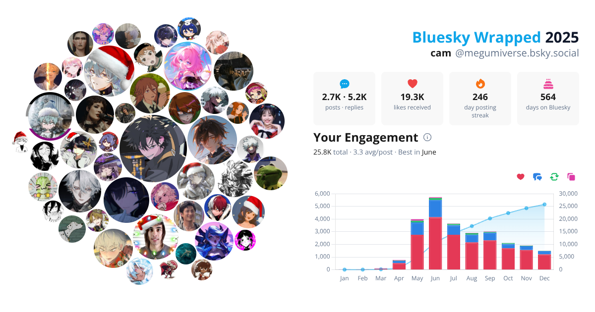 Your Bluesky Wrapped 2025 preview