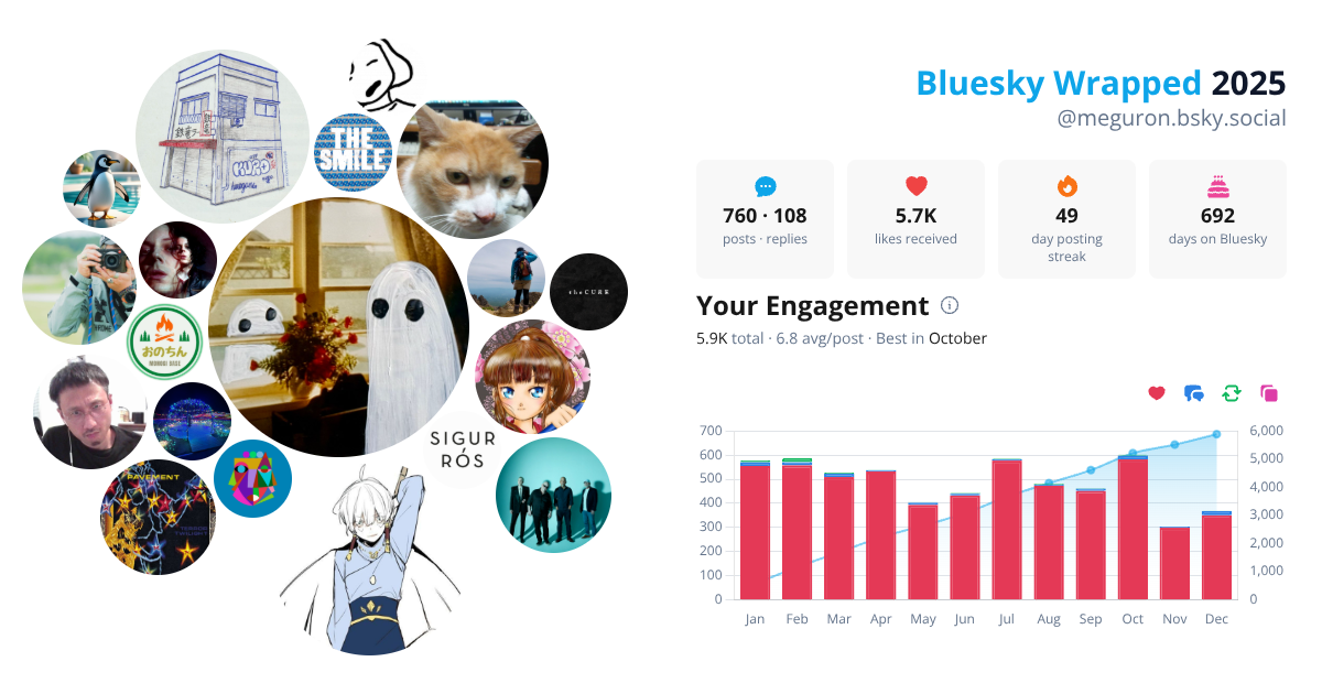 Your Bluesky Wrapped 2025 preview