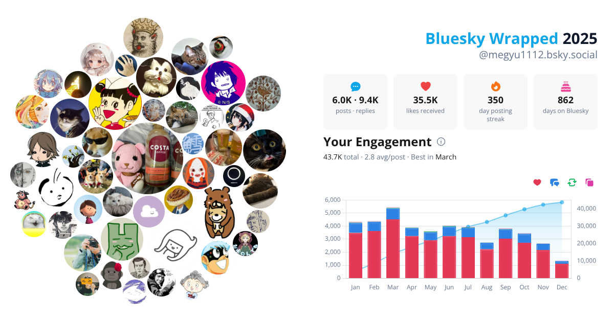 Your Bluesky Wrapped 2025 preview