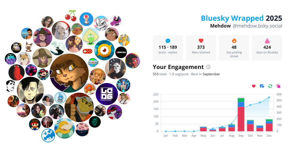 Your Bluesky Wrapped 2025 preview
